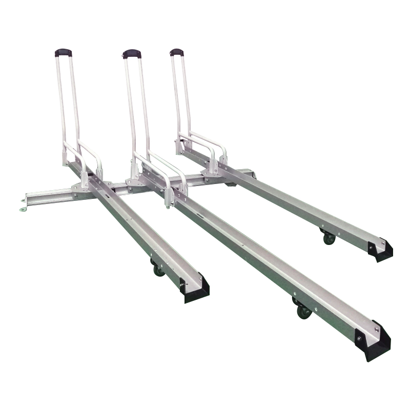 Is een eenvoudig te gebruiken horizontaal uitschuifbaar fietsenrek, de ultieme ruimtebesparende oplossing voor moderne fietsenstalling